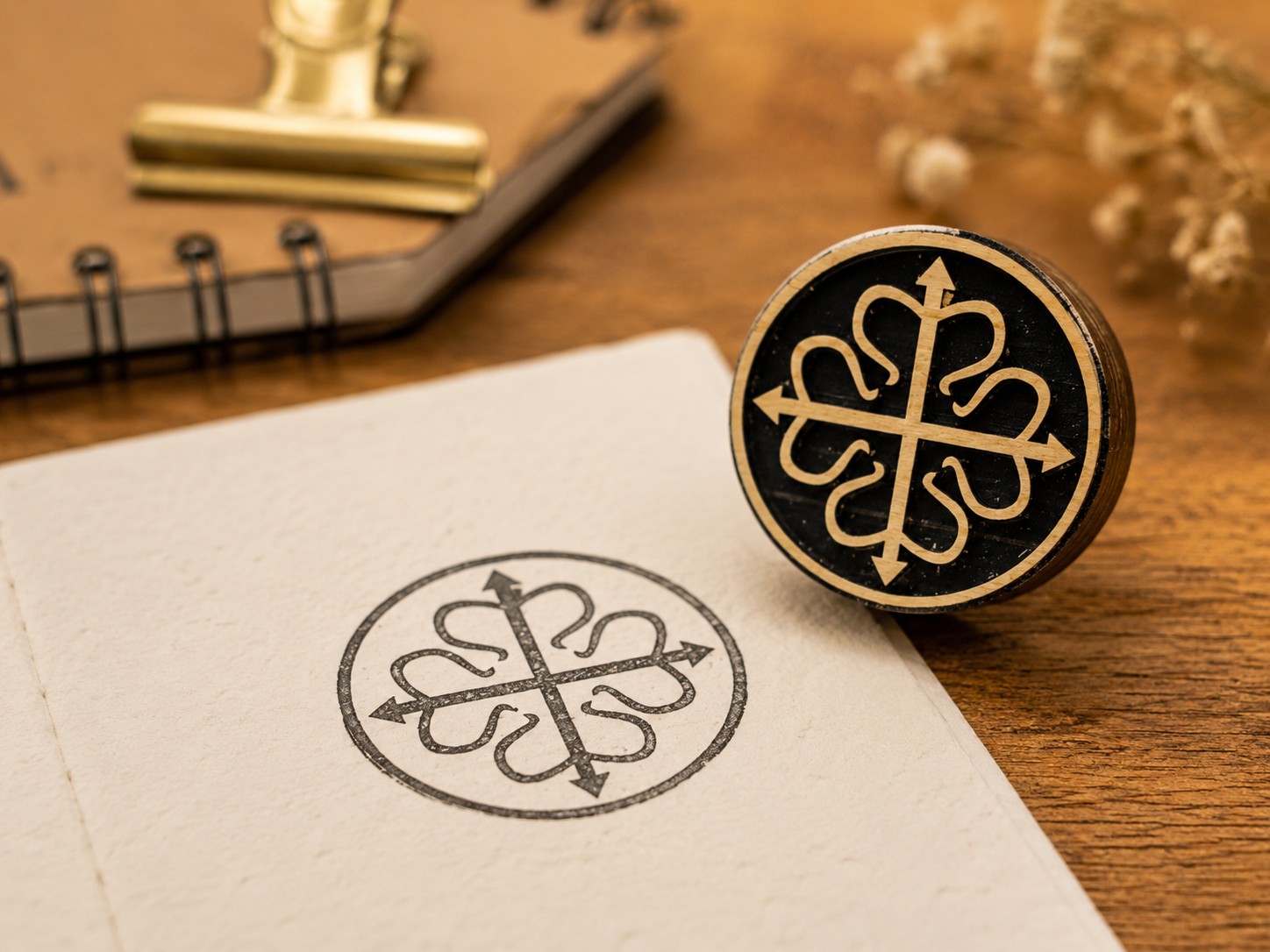 Fleur Cross Heraldic Block