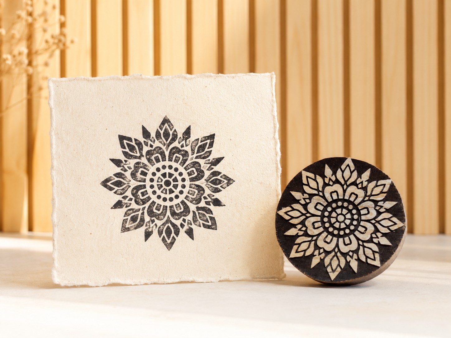 Sunflower Mandala Block
