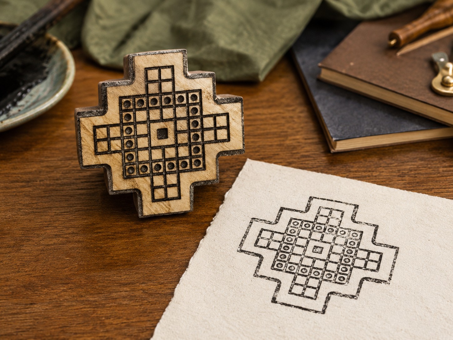 Andean Stepped Cross Block