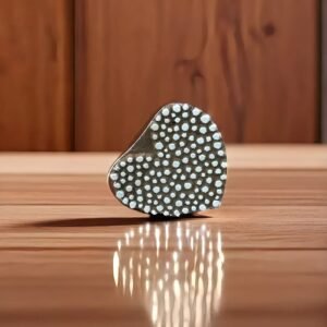 Indian Artistic Handicraft Item Wooden Printing Dotty Heart Stamp,
