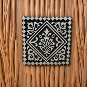 Tile 5 pottery stamp ceramic mold scrapbooking tjap batik printing floral carved stamps.