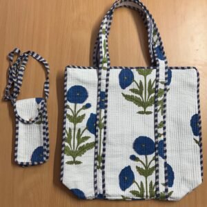 Blue Floral Hand Block Print