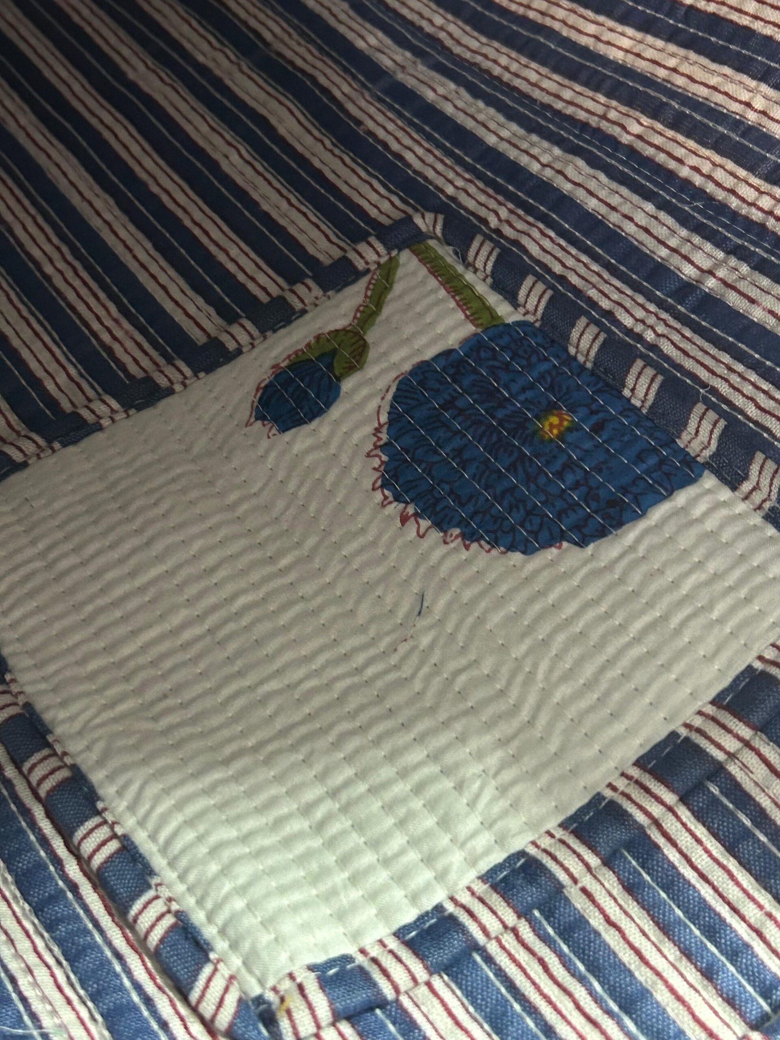 Blue Floral Hand Block Print - Image 2