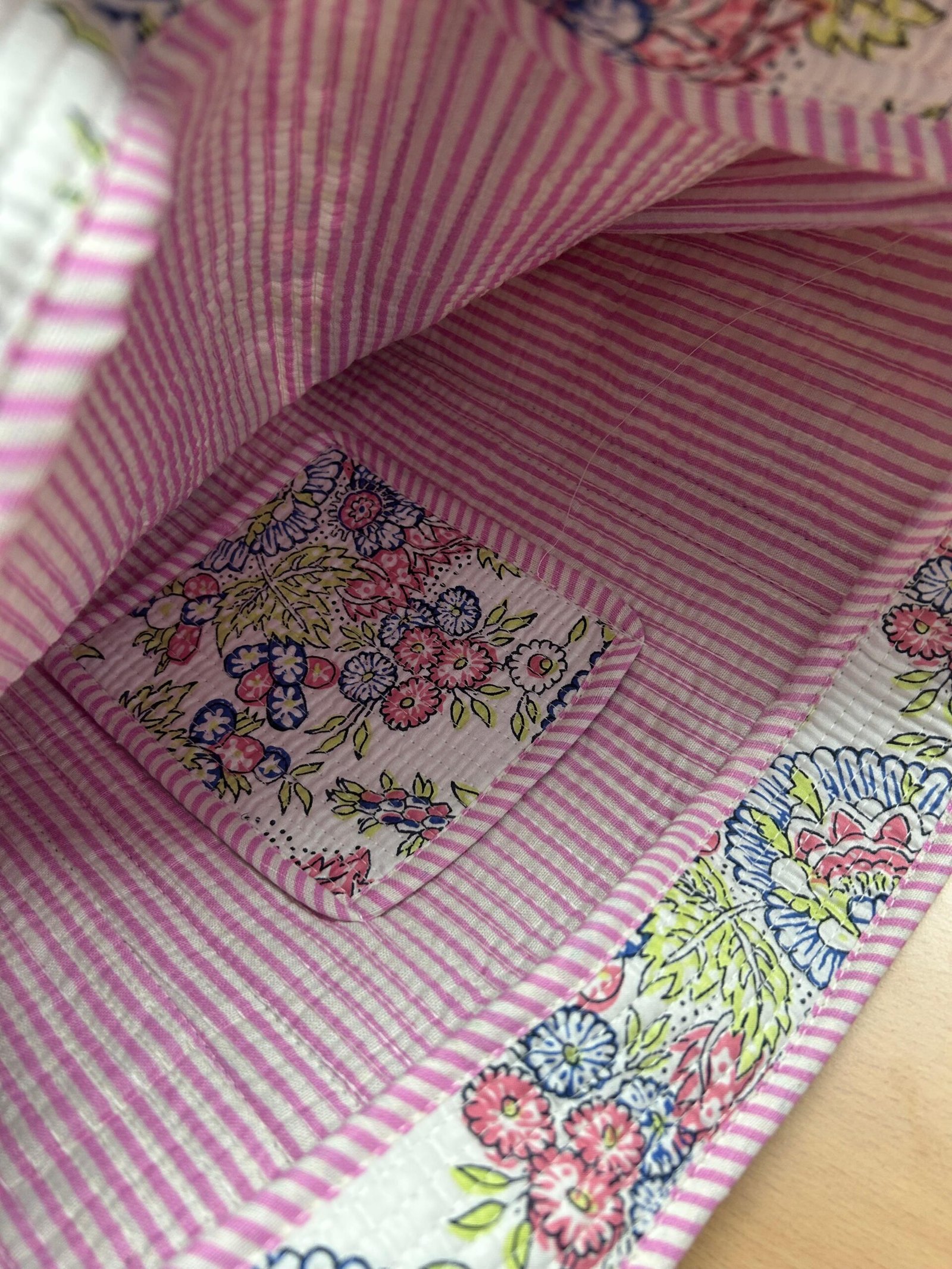 Jaipur Blush Bloom – Large Handcrafted Tote Combo - Image 4