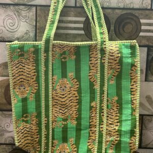 Jaipur Emerald Tiger – Large Handcrafted Tote Combo